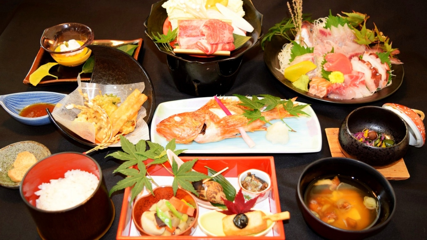 【料理長おすすめ会席】グレードアップ｜料理長が旬の食材を吟味したおすすめ会席【夕朝食付】