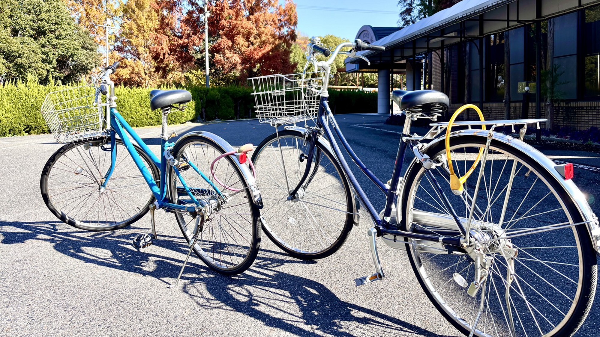 【レンタル自転車（無料）】当館からコンビニや、周辺施設に行く為に役立つ「自転車」を無料でお貸しします