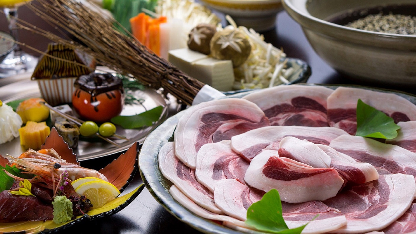 【ジビエ！ぼたん鍋プラン】日本三大猟場【丹波篠山の猪肉】を有馬山椒香る特製味噌だしで楽しむ♪