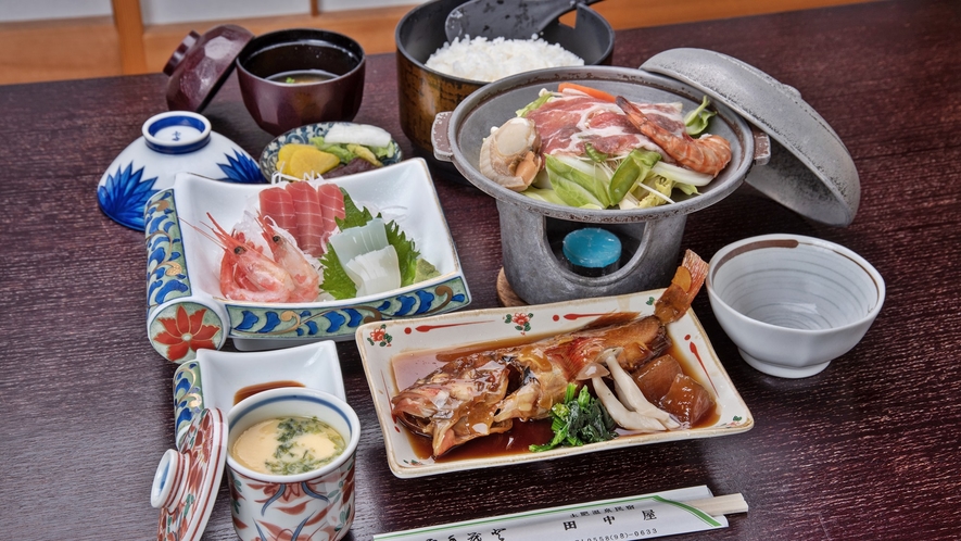 *ご夕食一例。駿河湾の恵みを味わう！自慢のご夕食