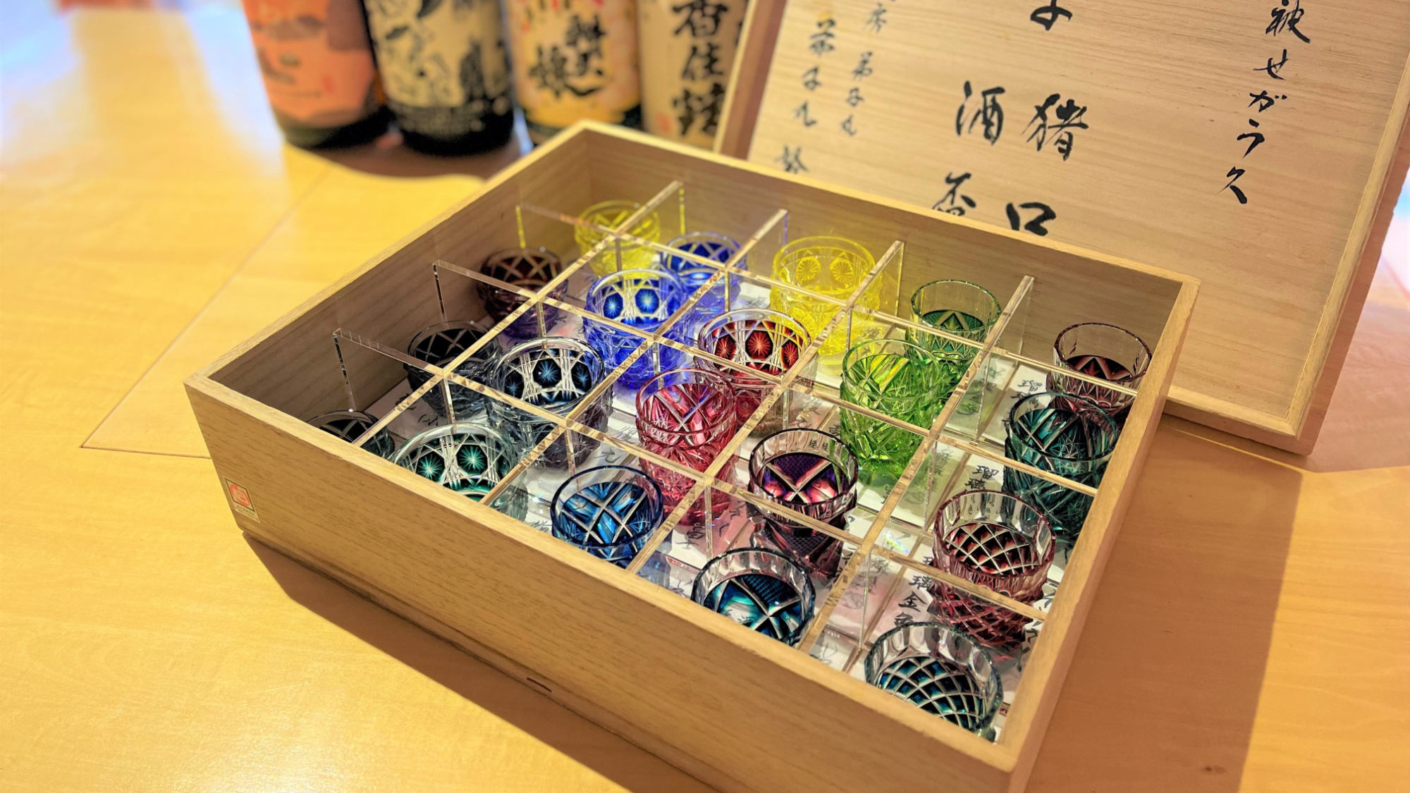 日本酒と薩摩切子2