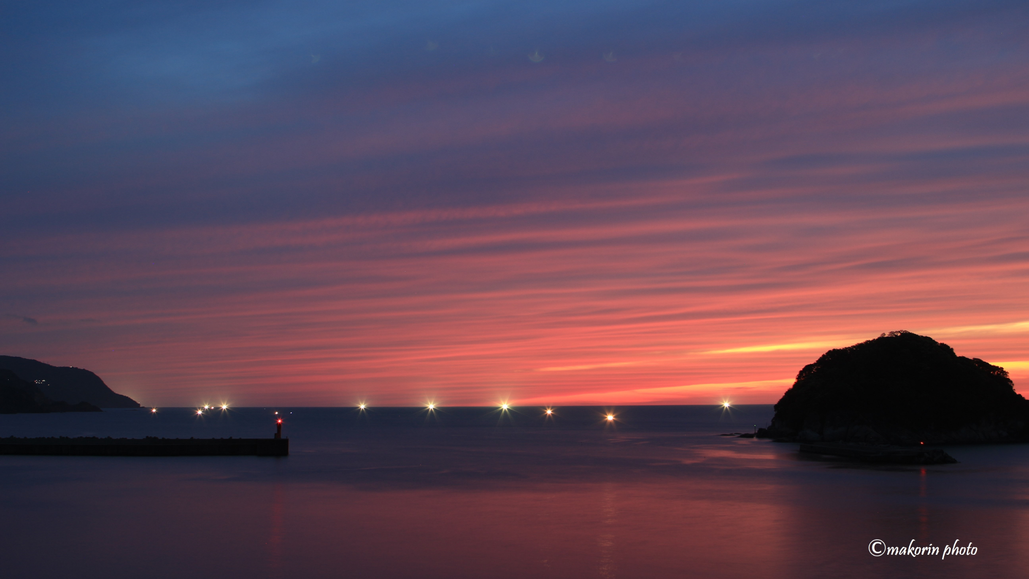 香住海岸からの漁火1