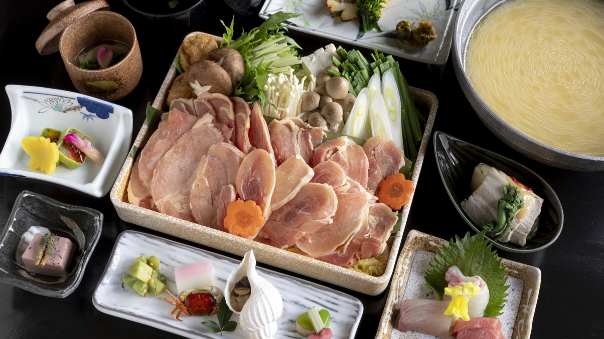 【料理長オススメ】　仙洞名物！地鶏鍋会席プラン〈食事処〉