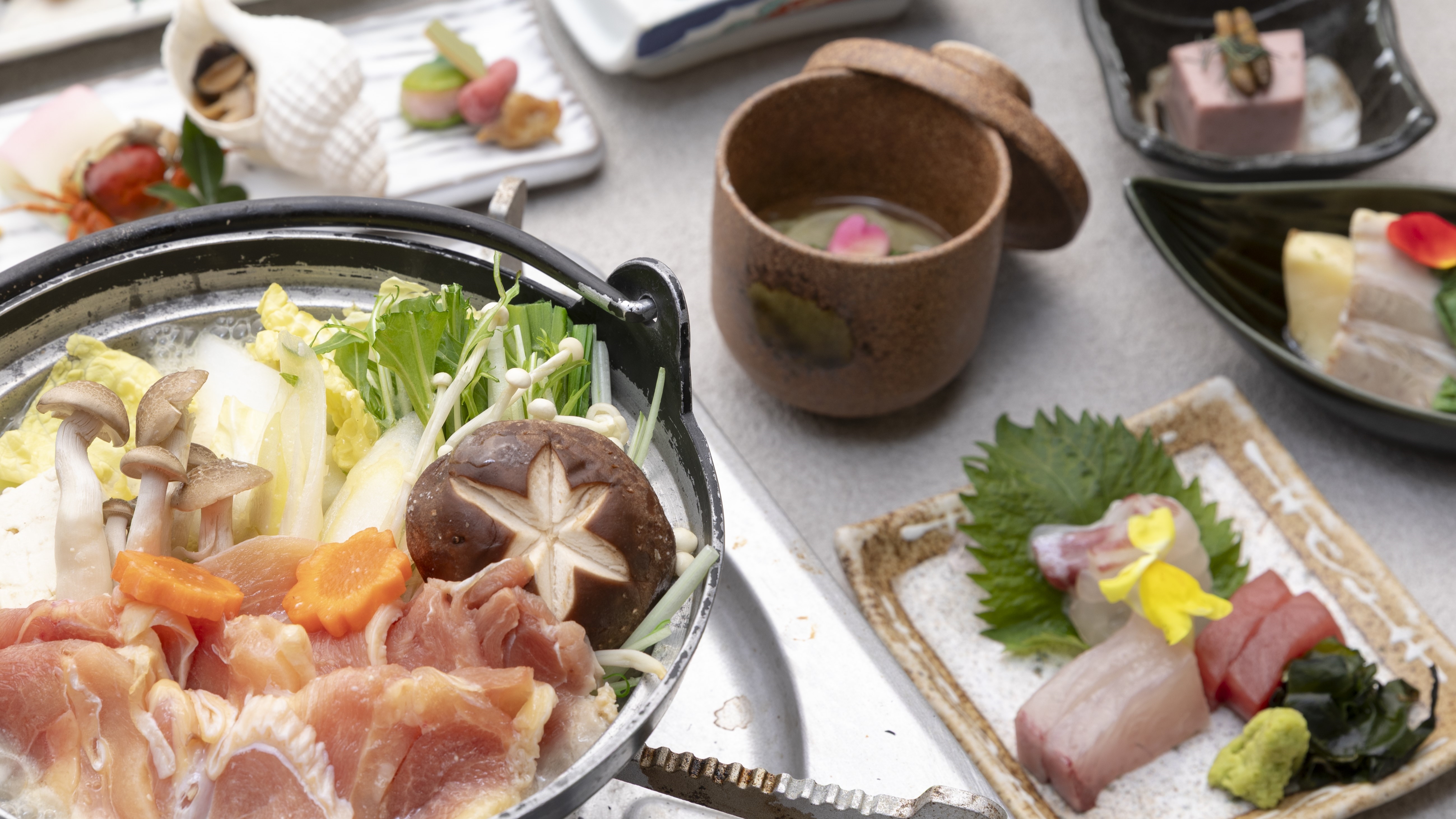 地鶏鍋会席