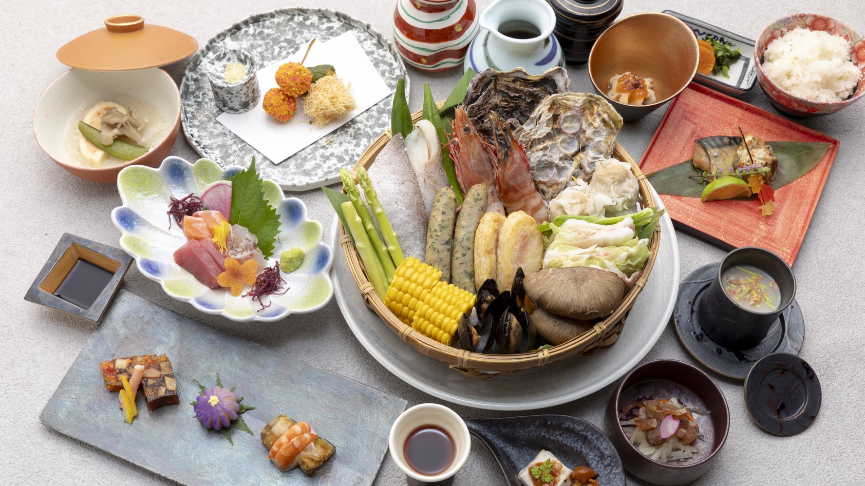 別府名物 地獄蒸し会席