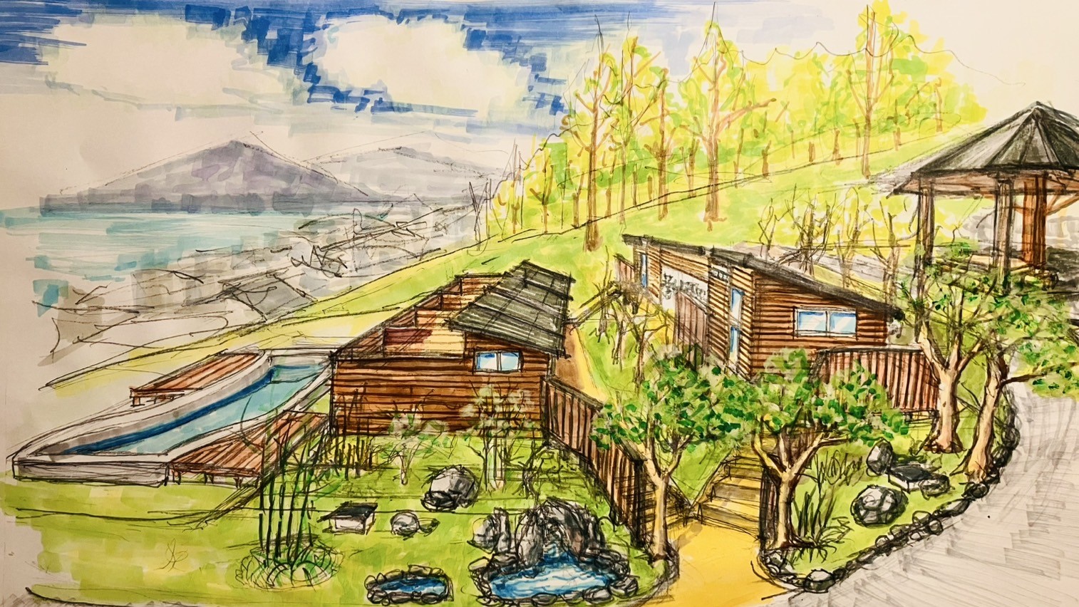 2025年11月オープン「桜花の湯」　男女別の蒸し湯と、四つの半露天家族風呂