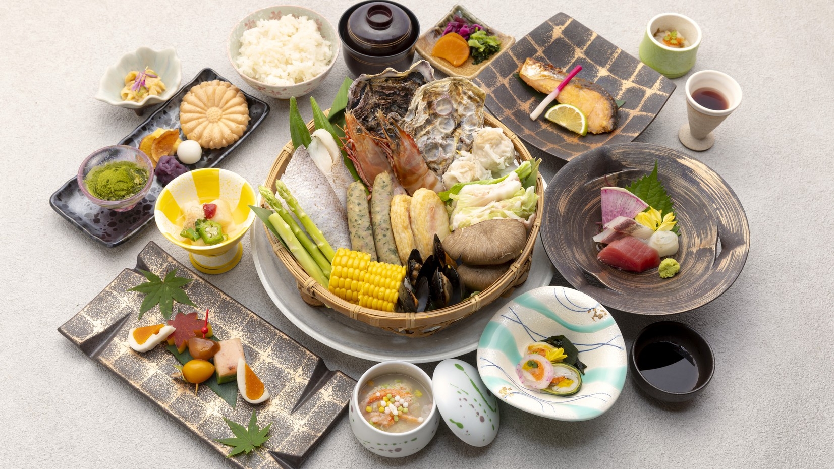 【楽天トラベルアワード受賞記念】別府名物！地獄蒸し×とり天 贅沢お祝い会席プラン＜お食事処＞ 