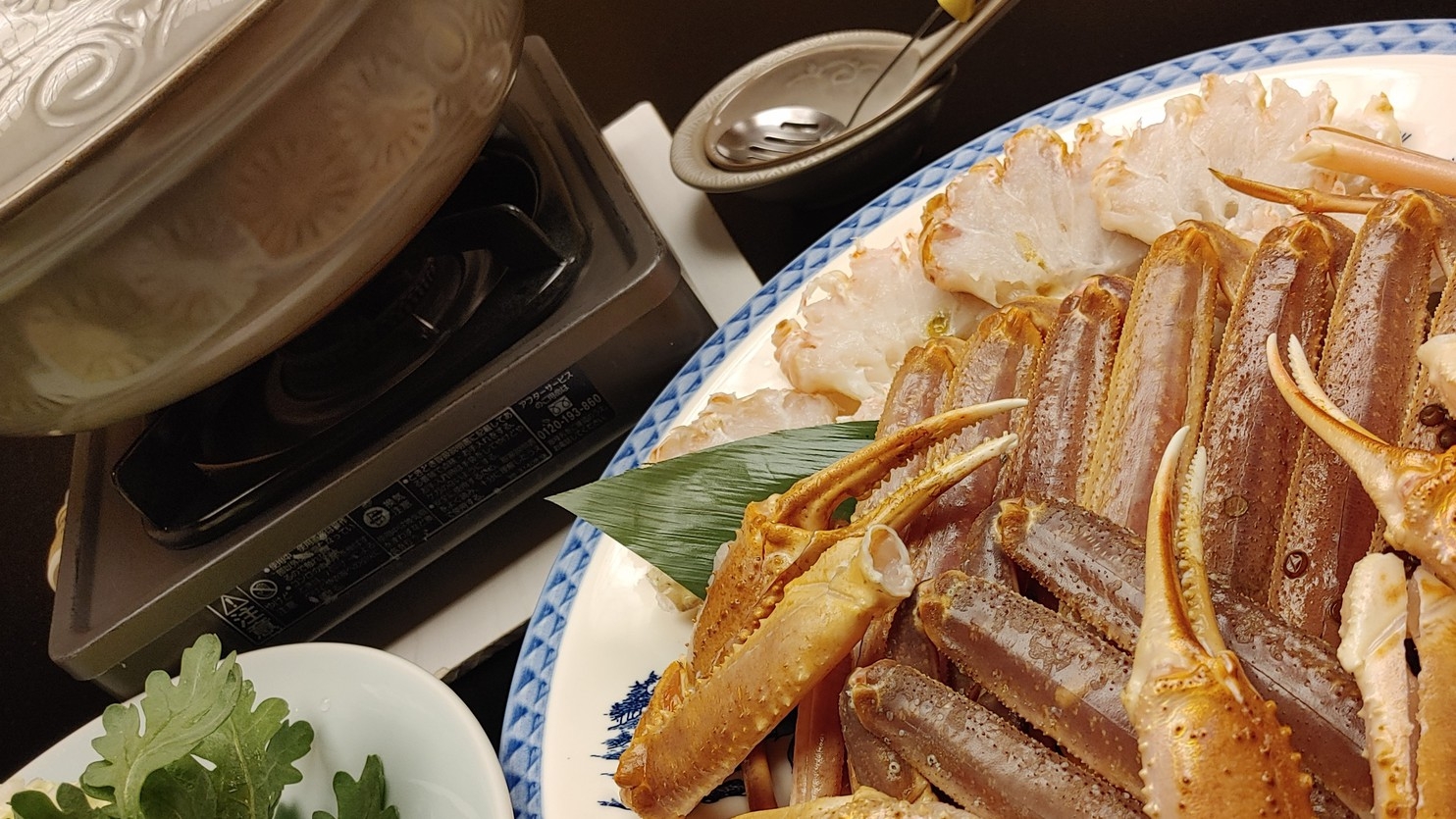 カニすき＋炭火焼きガニプラン♪外湯券付き