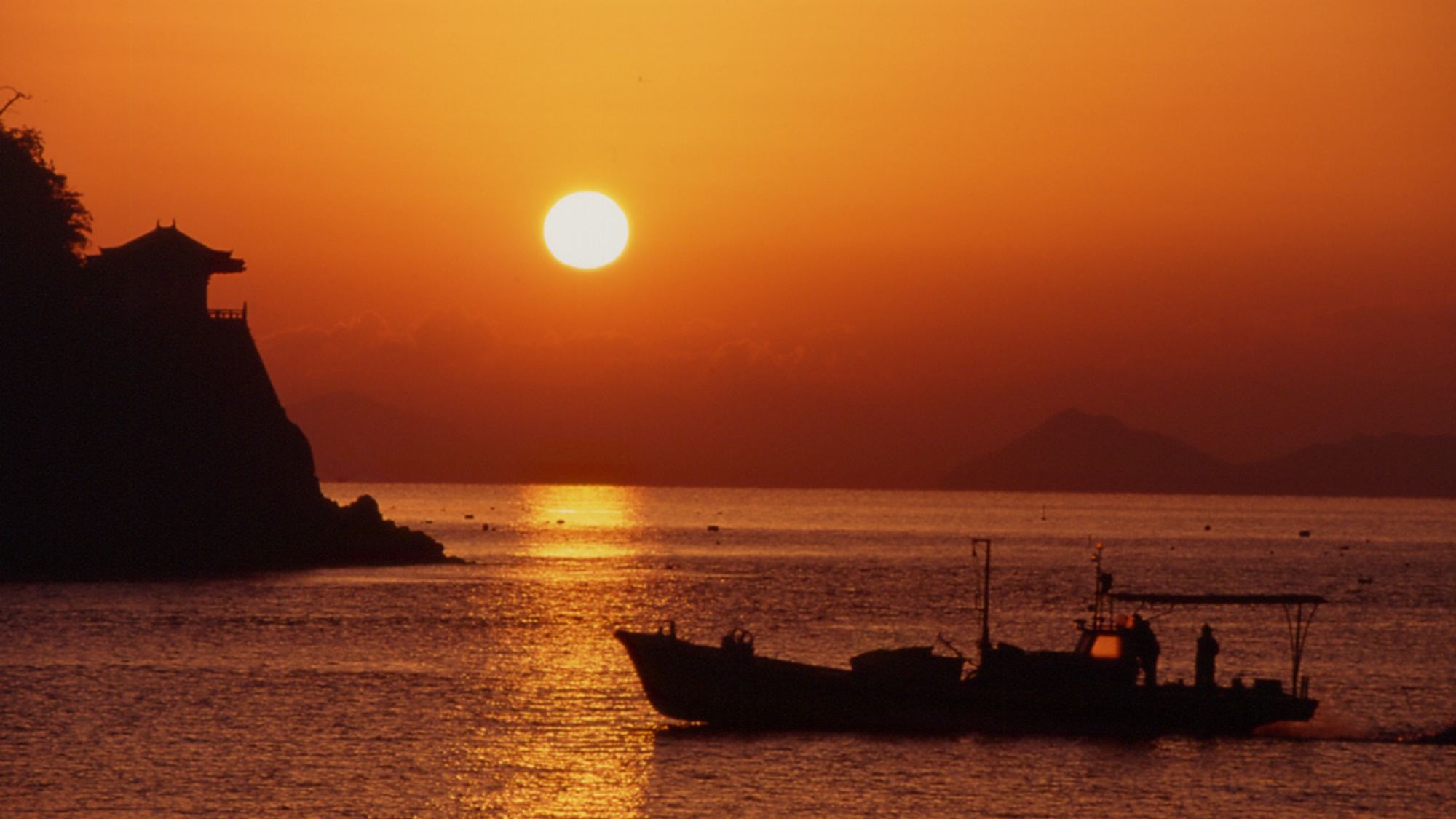 *景色：阿伏兎観音の夕日
