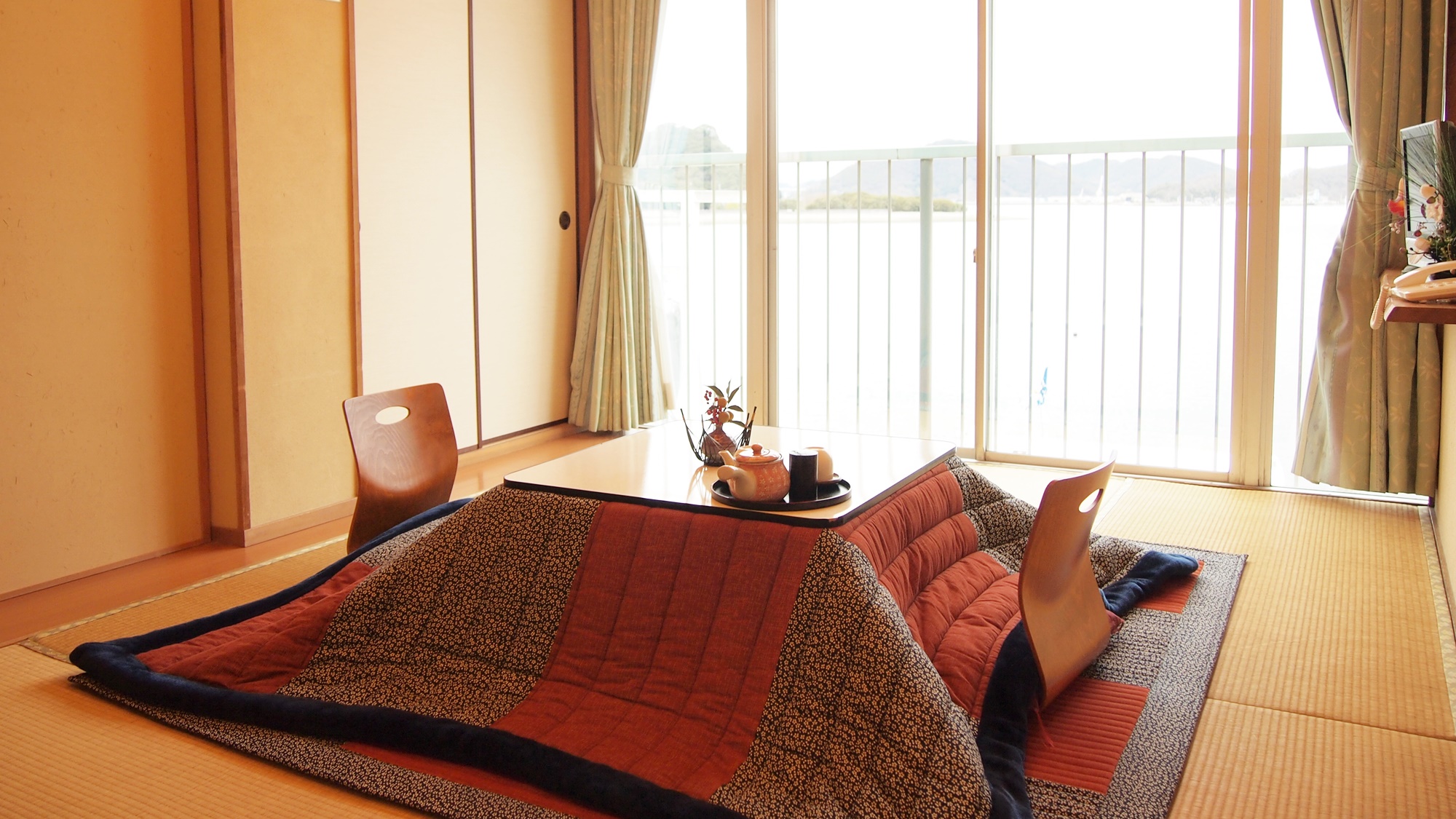 *【半露天風呂付き客室】瀬戸内海を眺めながらお寛ぎください