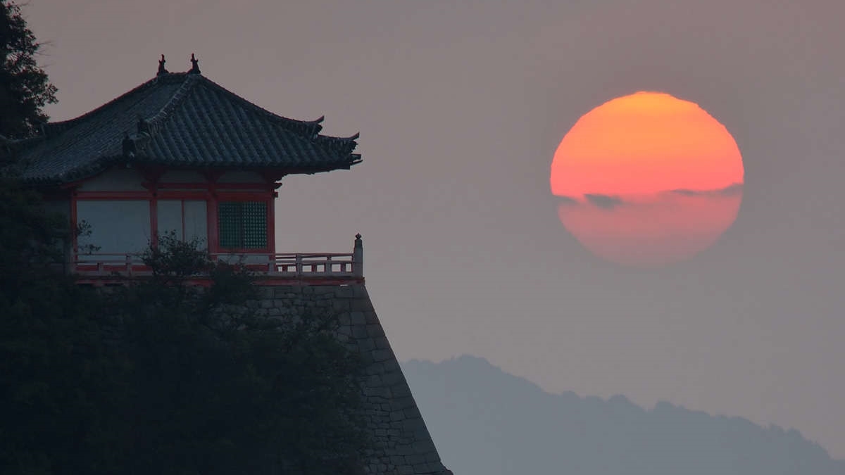 *【夕日】阿伏兎観音と夕日