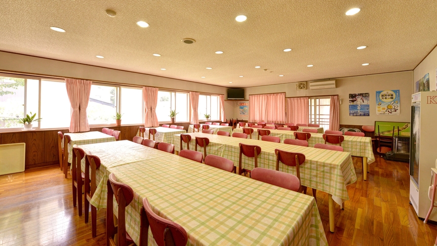 *食堂/朝夕のお食事はこちら。新潟の旬味をごゆっくりご堪能ください。