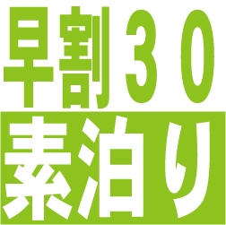 【早割30・素泊り】30日前までのご予約がお得！早めの予約で賢くステイ♪【無料平面駐車場完備】