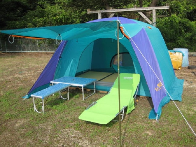 敷地内キャンプ場　貸出テントあります！