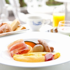 ご朝食：名古屋コーチンの卵料理