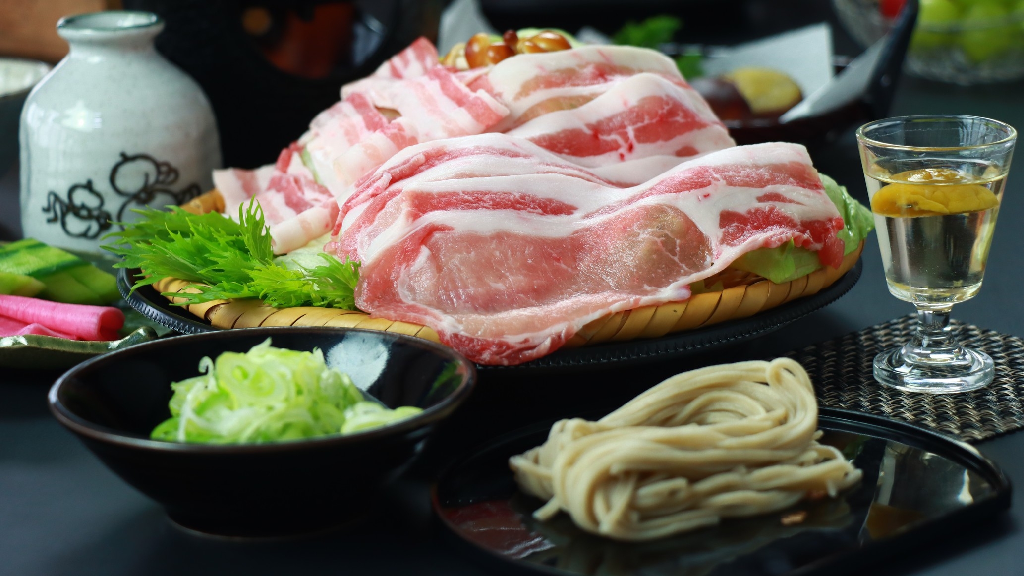 【夕食付き限定/スタンダード】信州産ブランド豚肉SPF豚を蕎麦茶でしゃぶしゃぶ♪