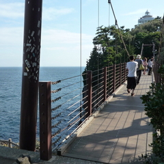 【城ヶ埼　吊り橋】お宿うち山より車で約15分