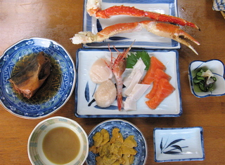 民宿やざわの夕食