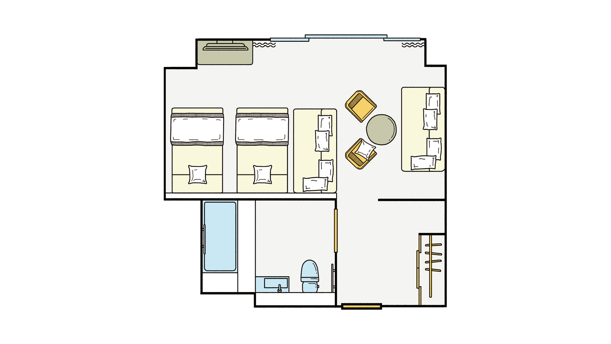 アクセシブルルーム 間取り図イメージ
