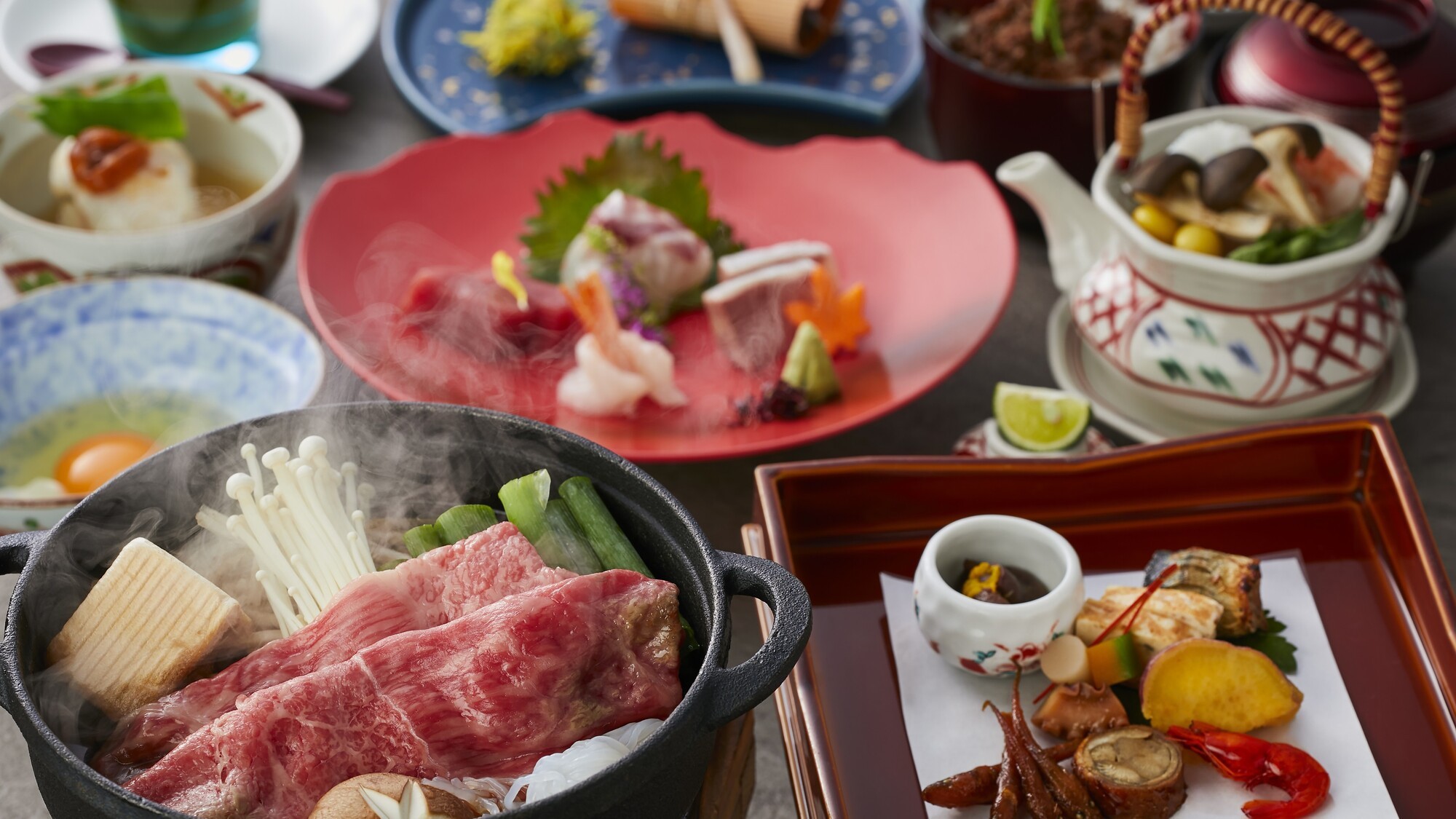 ＜早期割28＞【土地の恵み会席】選べるメイン・近江牛すき焼き又は近江牛しゃぶしゃぶ