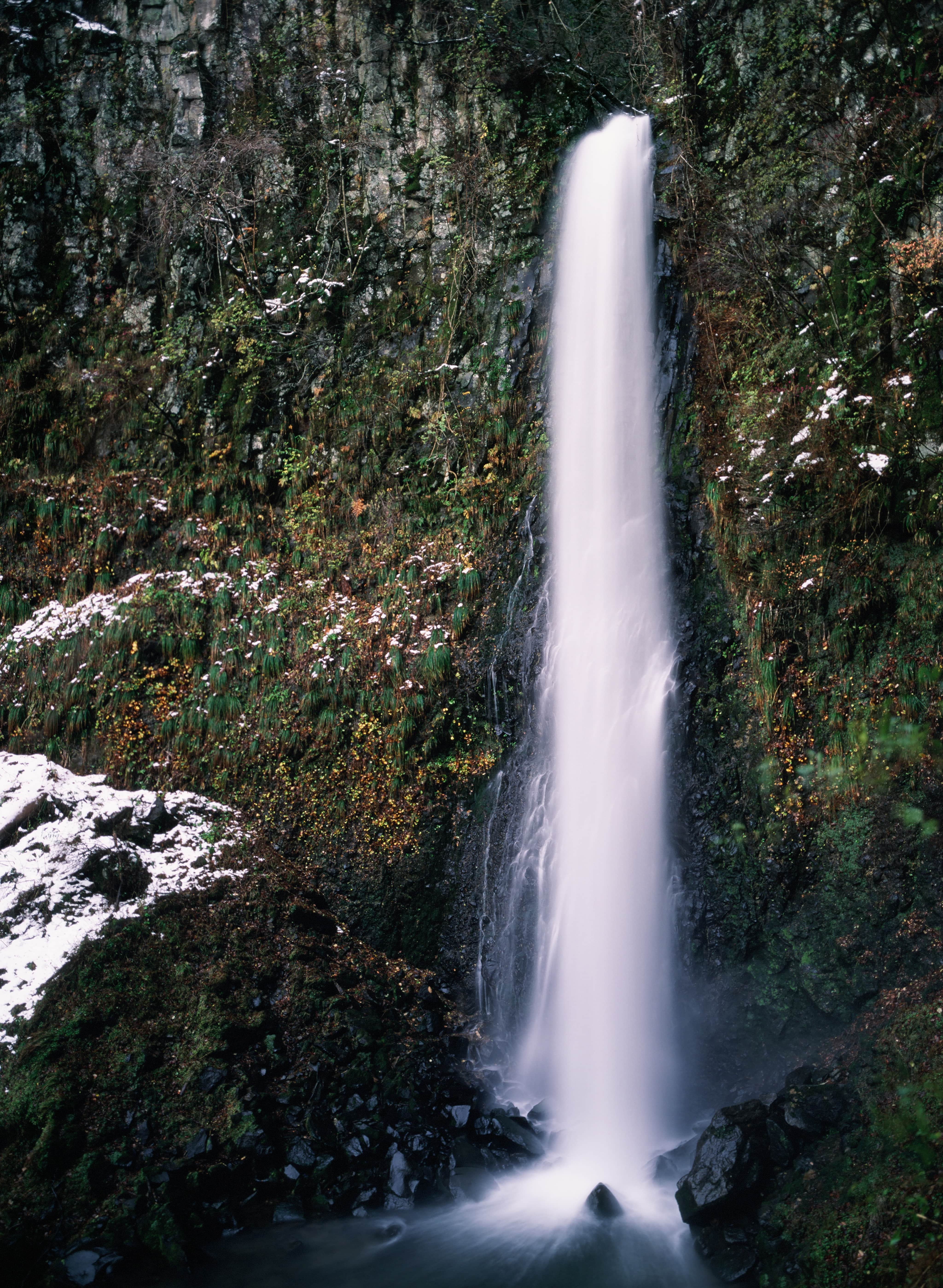 「日本の滝　百選」にも選ばれた雨滝。知る人ぞ知るパワースポットです。写真提供：鳥取県