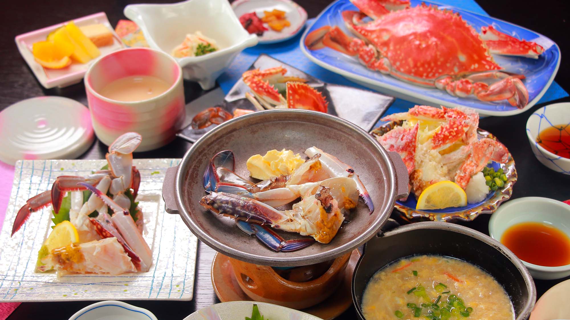 【蟹っ子コース】贅沢蟹三昧！竹崎蟹をたらふく食べて大満足間違いなし☆お気に入りの蟹料理はどれですか？