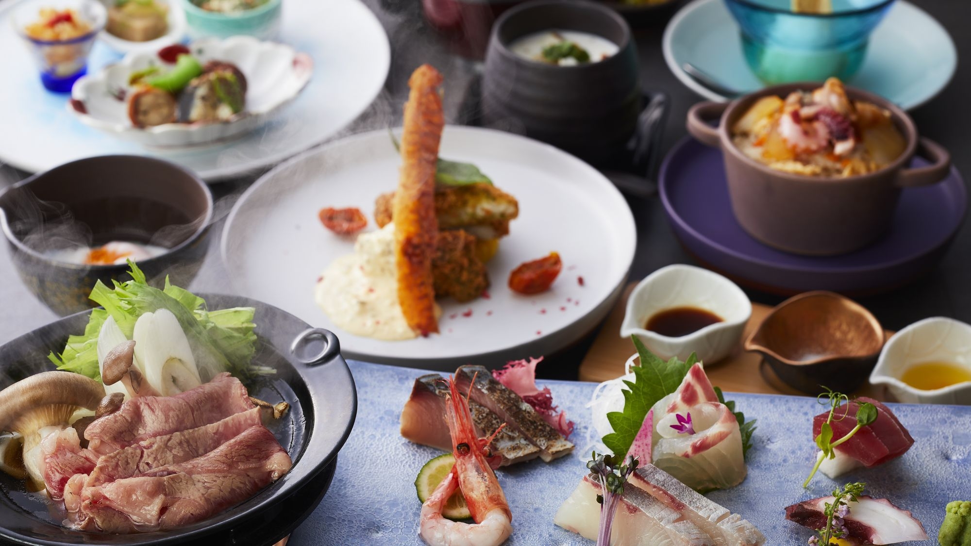 2025年7月19日リニューアルオープン【かに食べ放題／土地の恵み会席】旬の食材を贅沢に使った会席