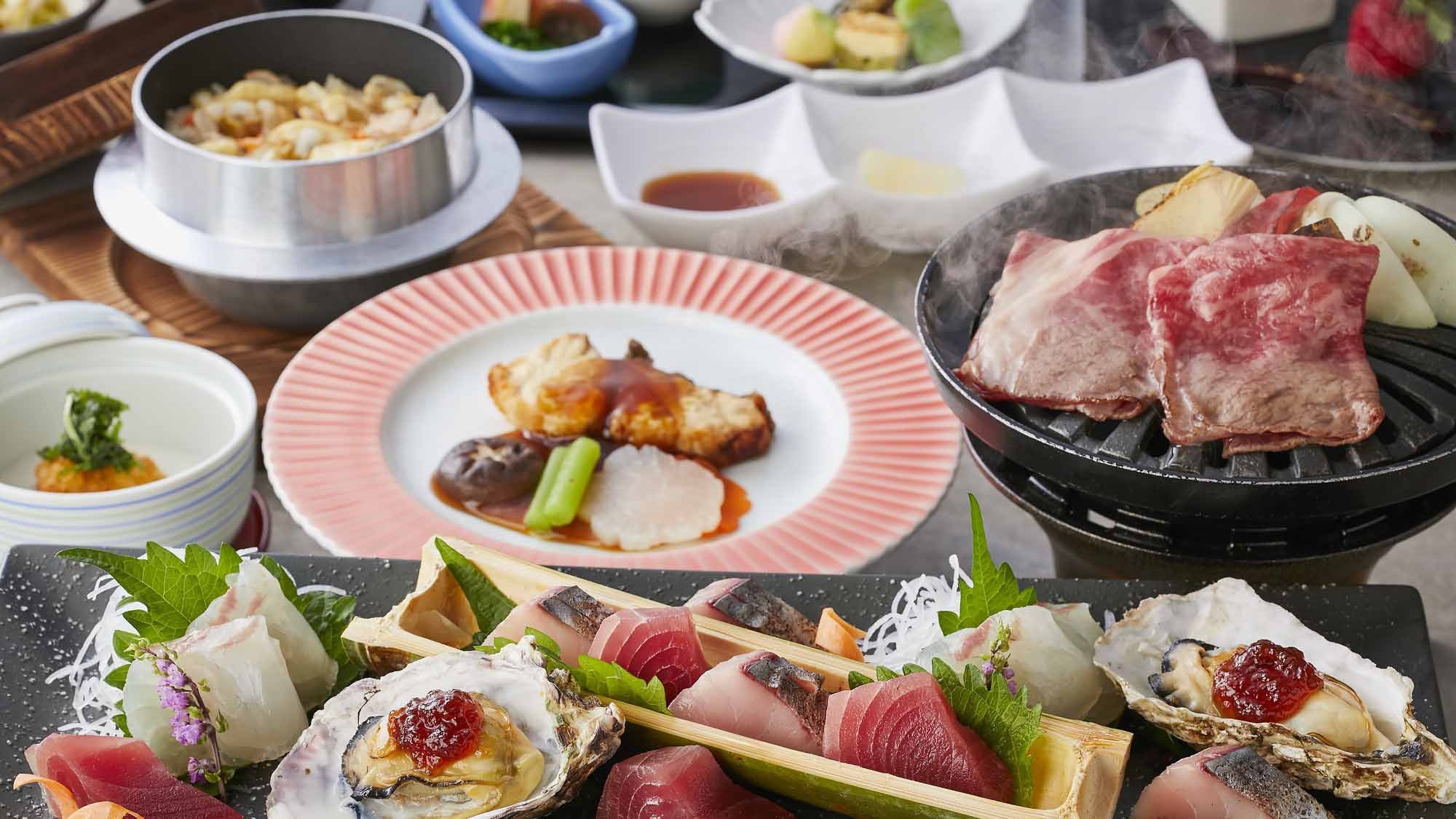 【楽天スーパーSALE】【土地の恵み会席】旬の食材をふんだんに使った会席