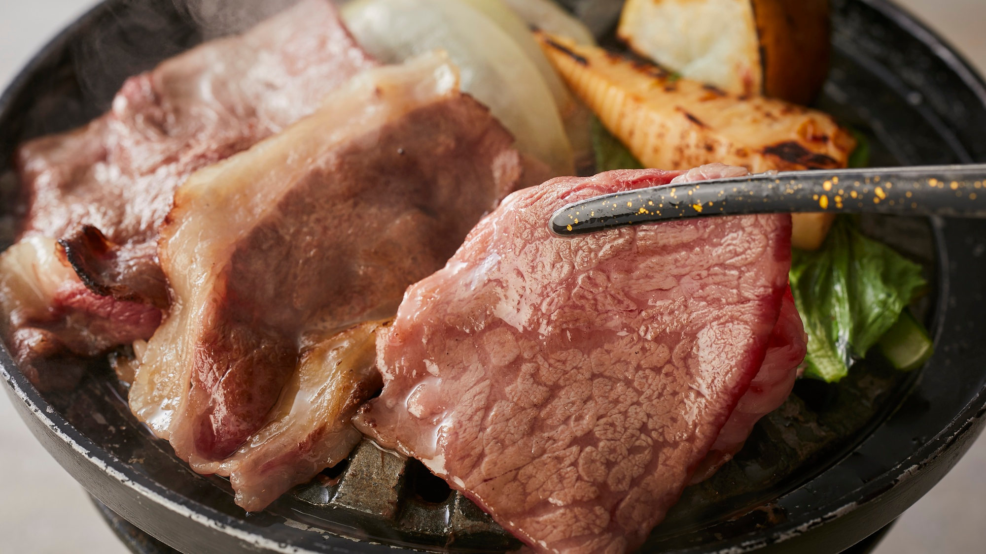 【土地の恵み会席】春（2026年3月～5月）焜炉 播磨牛リブロース焼きしゃぶ