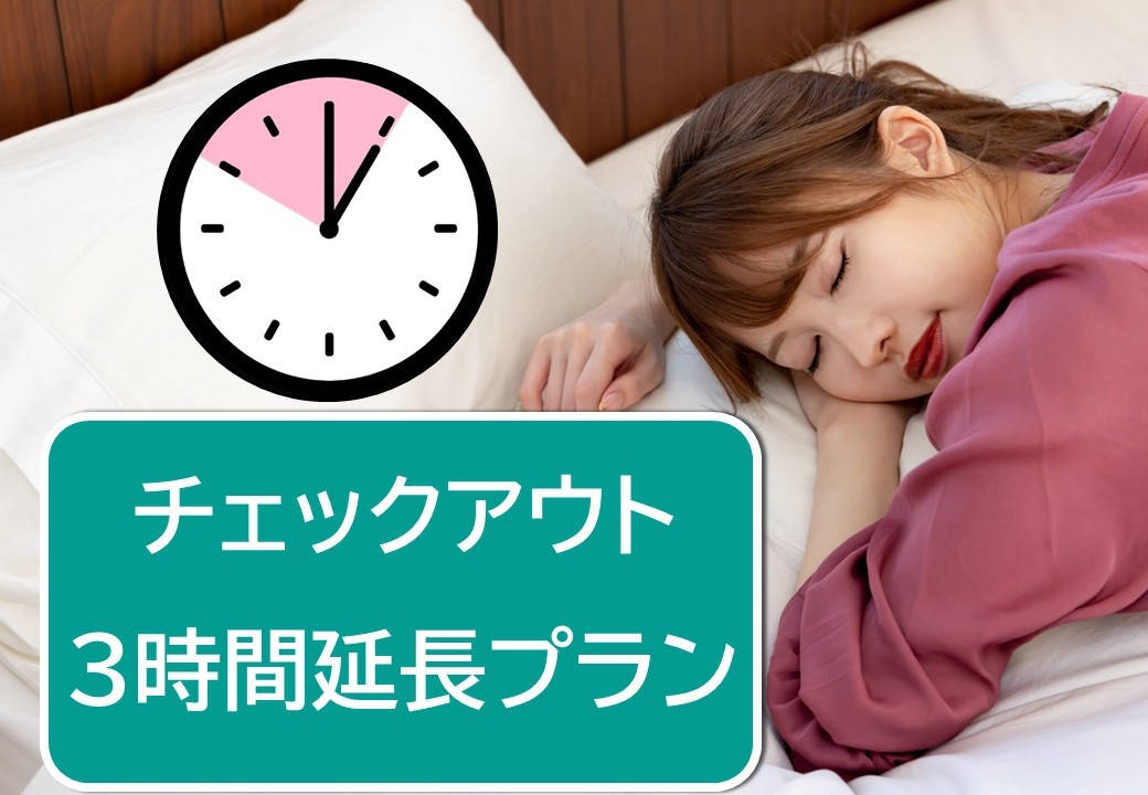 【最大13時チェックアウト】お昼までのんびりプラン【朝食ミニパン2個無料券付き】