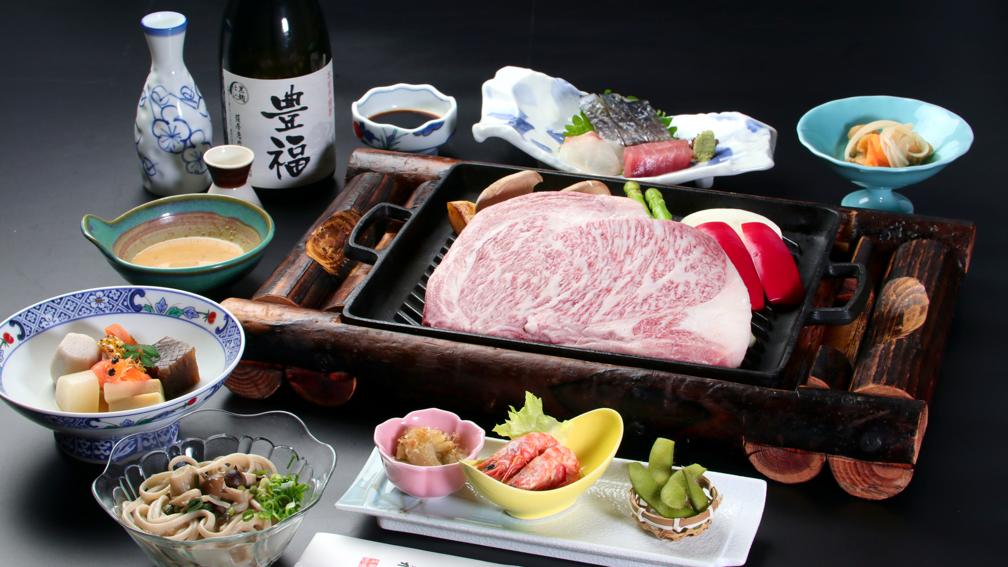 【神戸の和牛ステーキ】大きな鉄板で豪華に焼き上げます