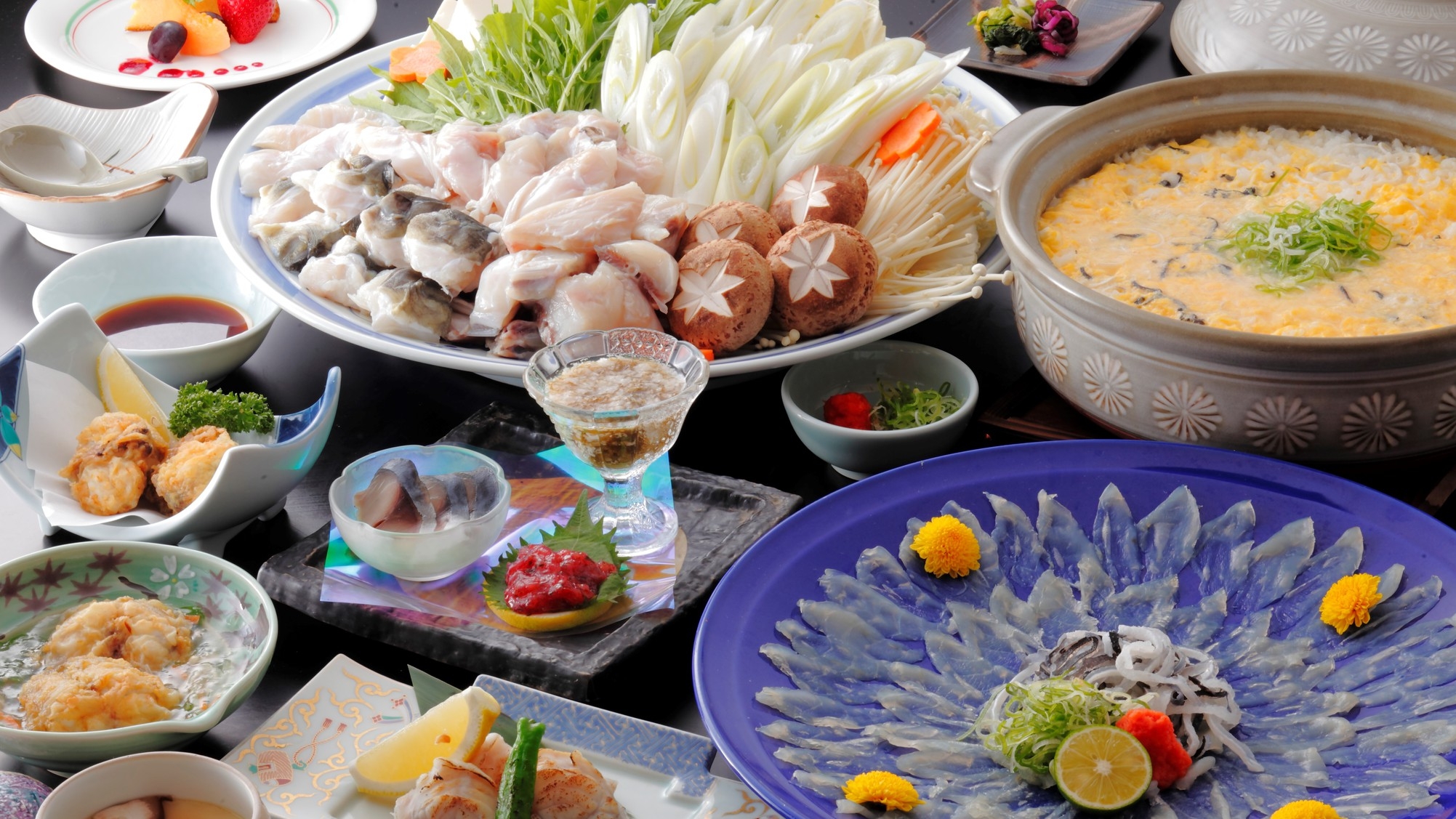 【王道ふぐ料理】ふぐを堪能したい方に！贅沢なふぐのフルコースをご用意♪〜ふぐづくし〜