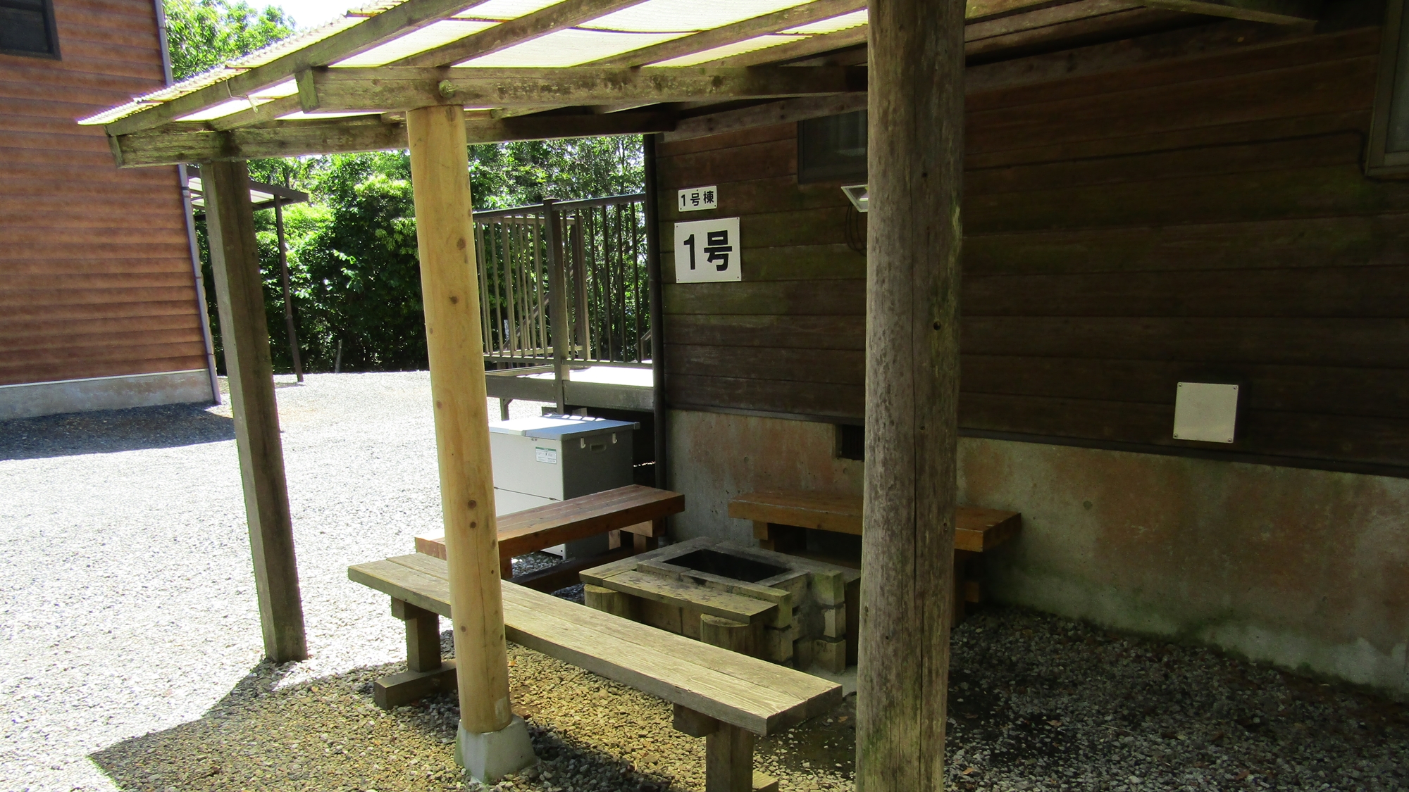 *【BBQ場】屋根付きだから日差しの強い日や多少天気の悪い日でも安心