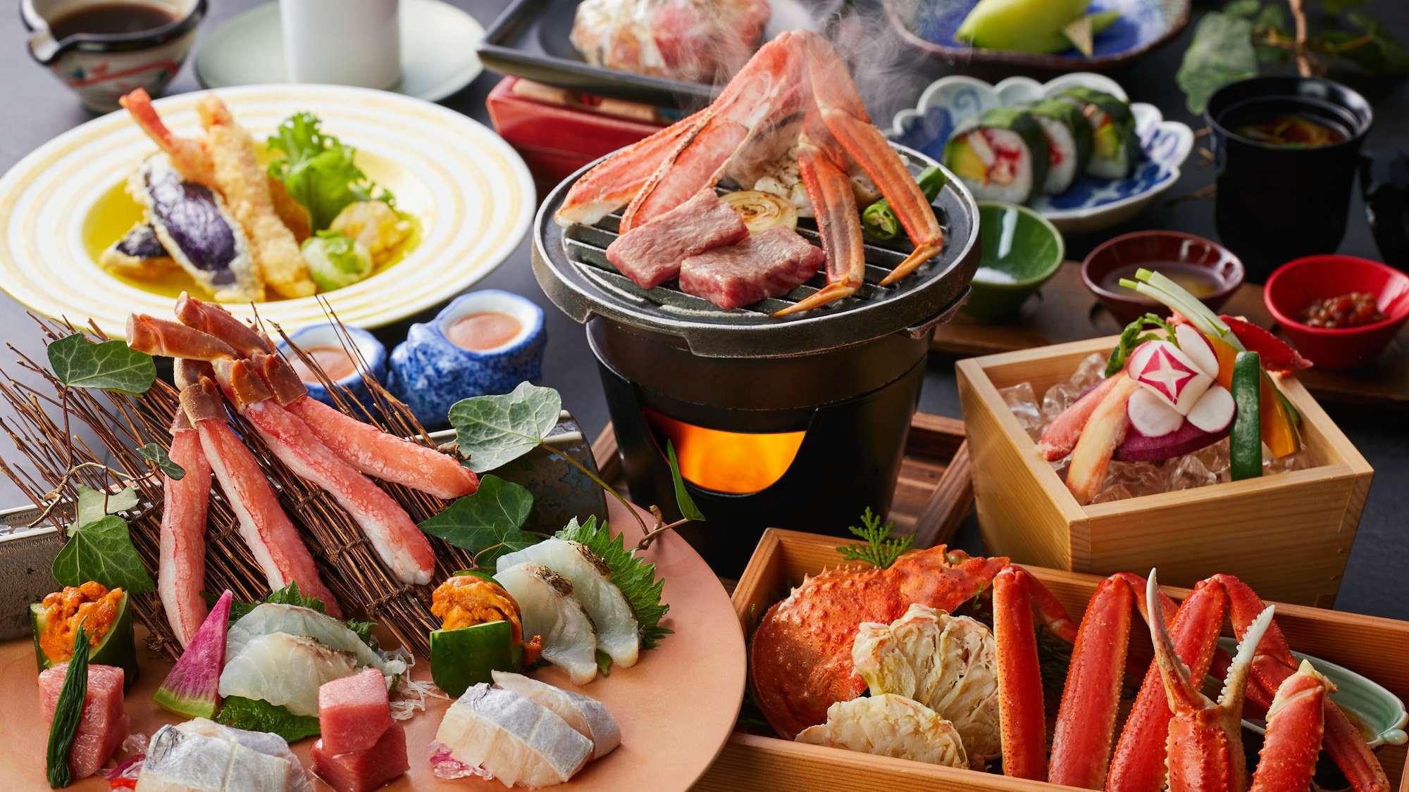 【極み会席】ホテル自慢のカニ料理を堪能できるカニづくし会席