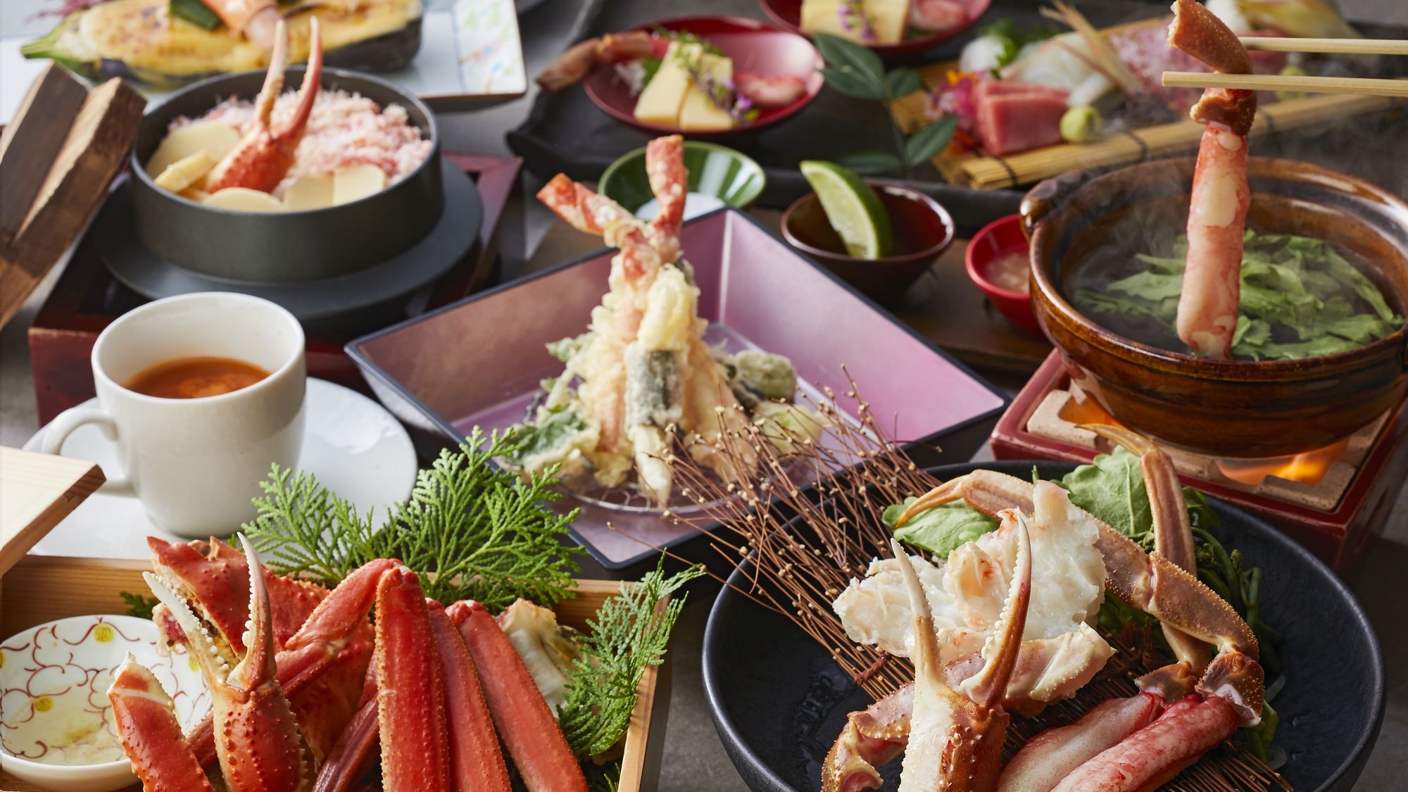 【極み会席】ホテル自慢のカニ料理を堪能できるカニづくし会席