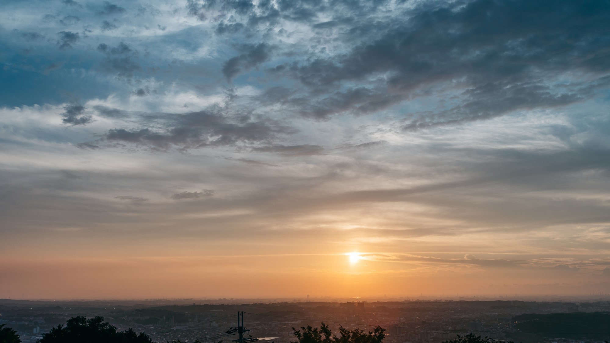 展望室から見える夕景