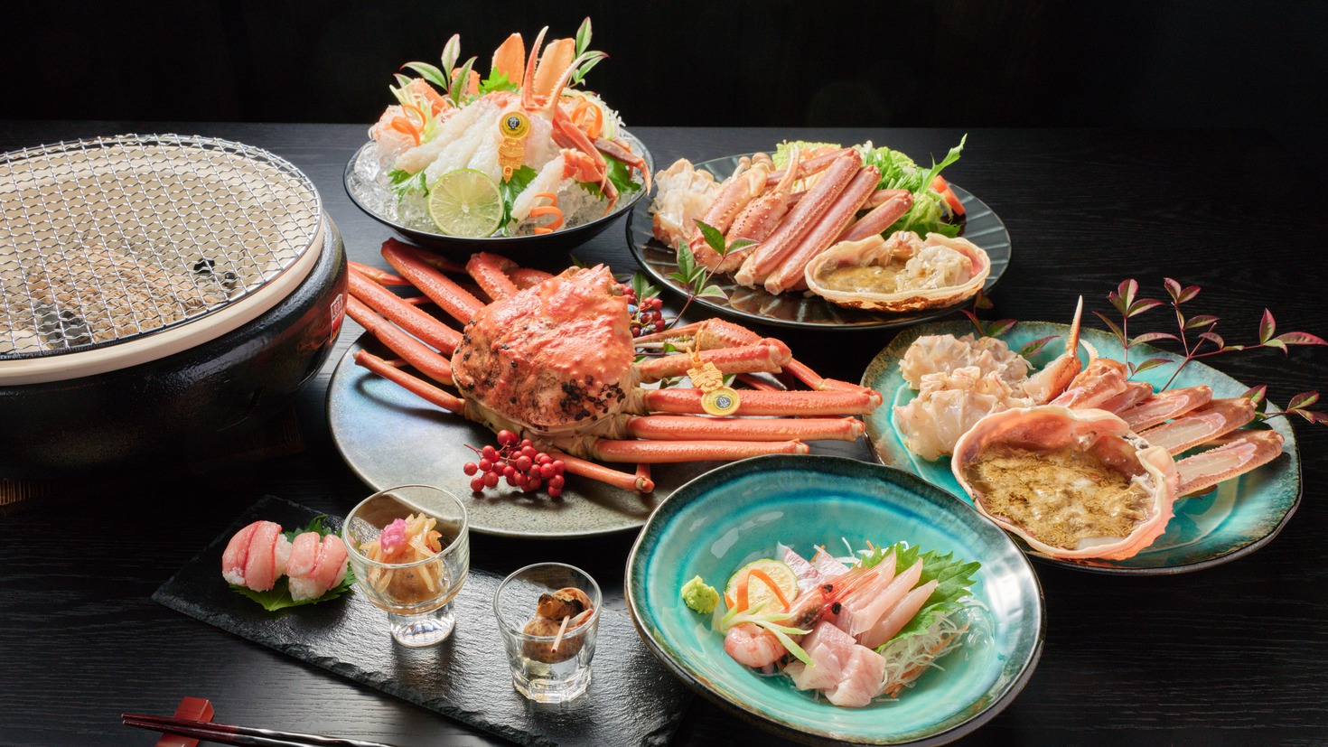 【越前ガニ尽くしフルコース】お2人で3杯の800gサイズ越前ガニを、茹で・焼き・刺し・鍋・・・