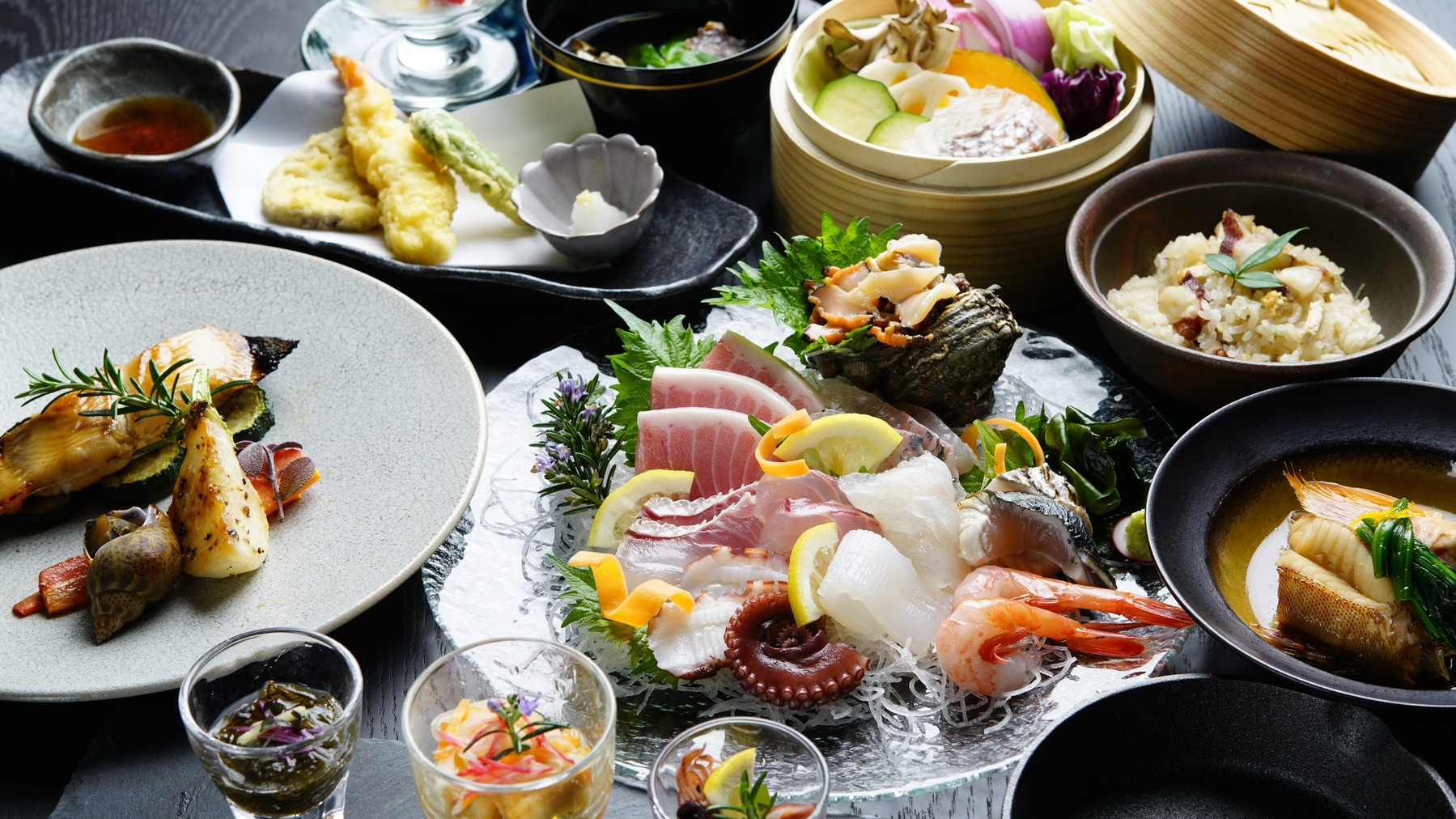 【一泊二食・若狭美食コース】若狭の幸をふんだんに。御食国をご堪能いただけます。