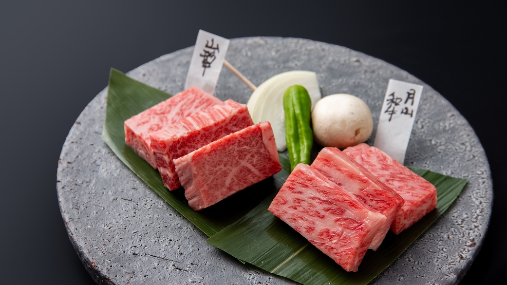 【逸品のお肉2種】〈食べ比べ〉「月山和牛・山形牛」鉄板焼きプラン