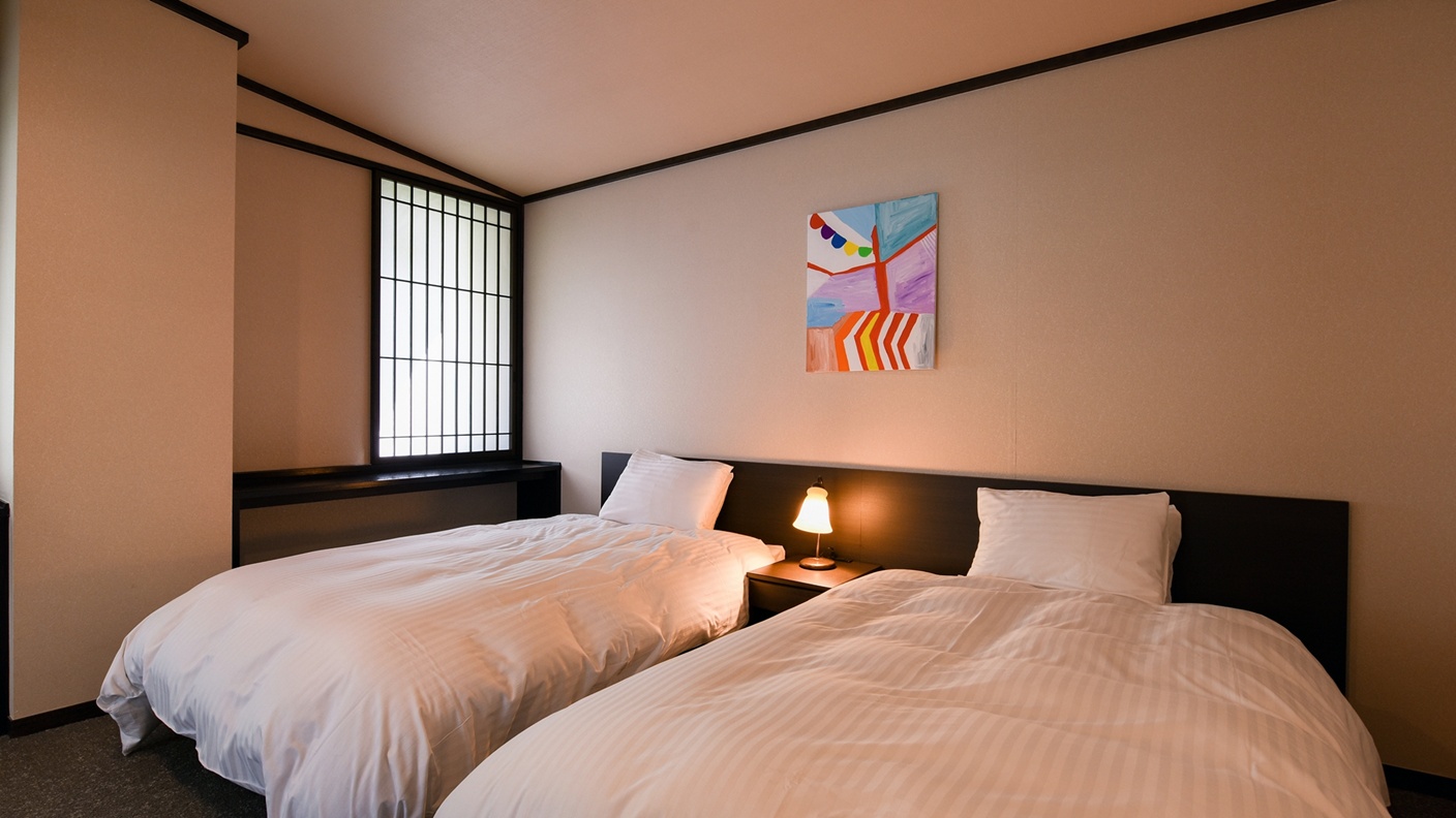 【和洋室】和室7.5 畳＋洋室ツインベットルーム