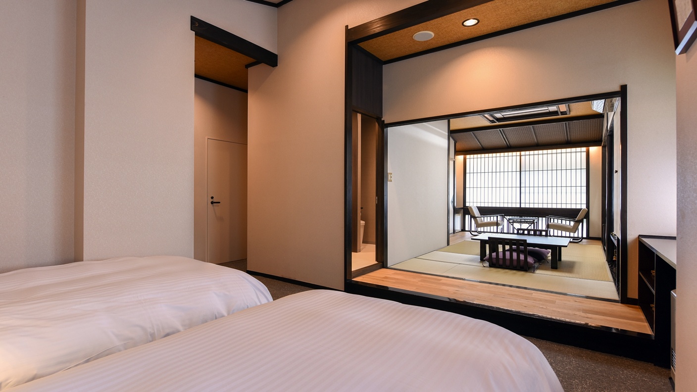 【和洋室】和室7.5 畳＋洋室ツインベットルーム