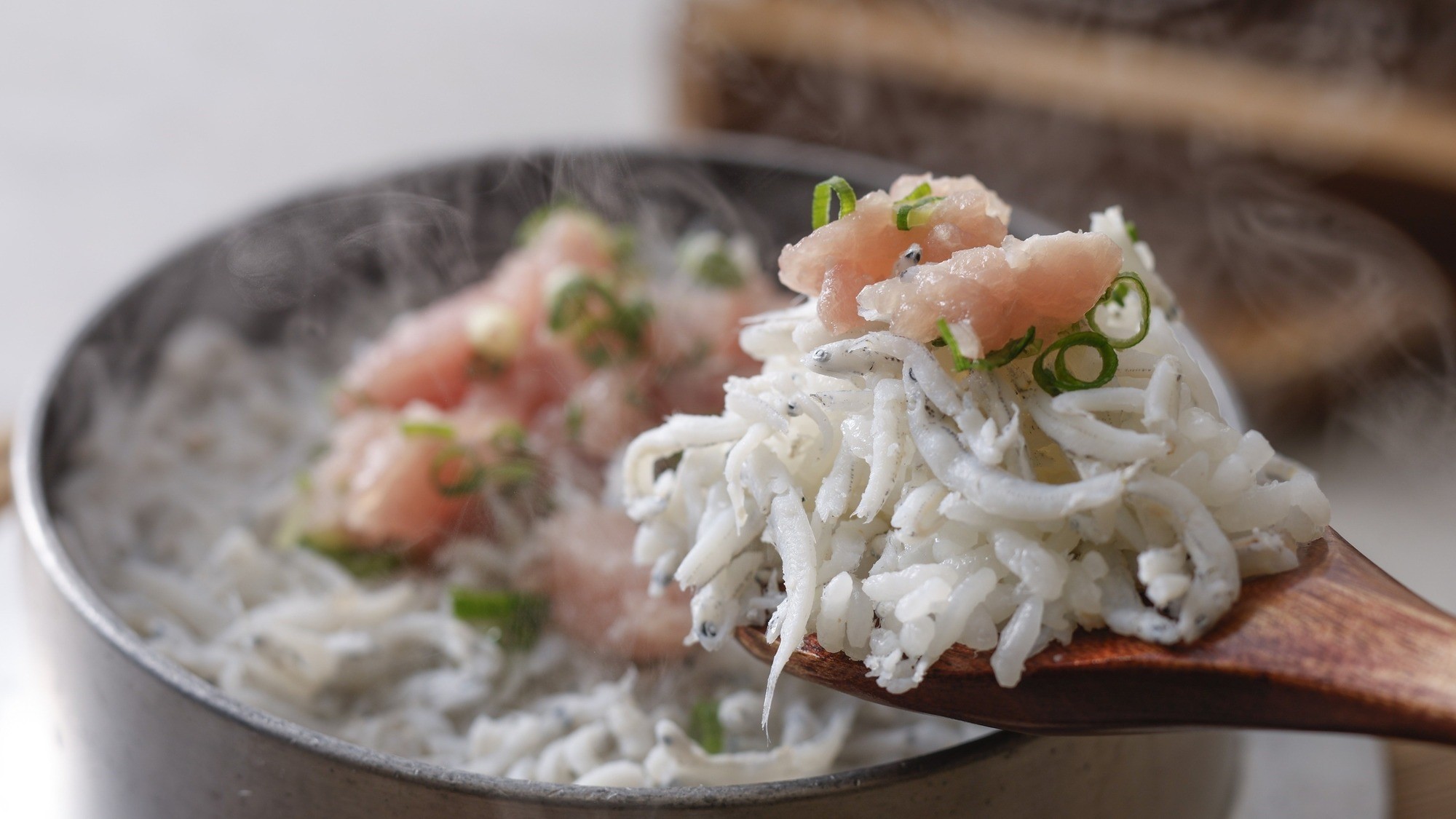 ～ご当地めし～釜揚げしらすとネギトロ添え