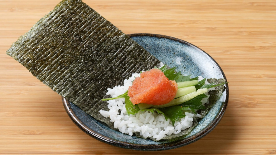 【体験型朝食】明太手巻き寿司