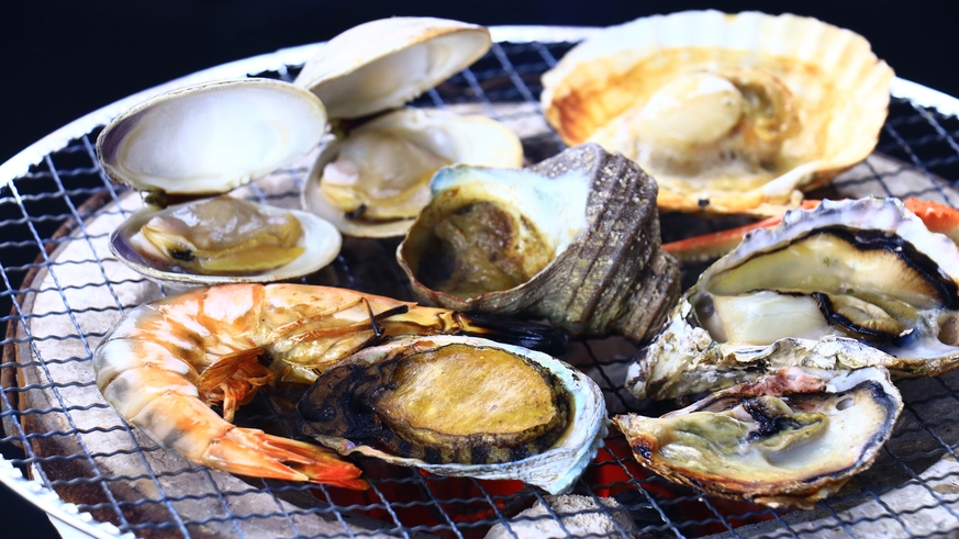 【貝焼き夕食】新鮮な海の恵みを香ばしく♪-1泊2食-