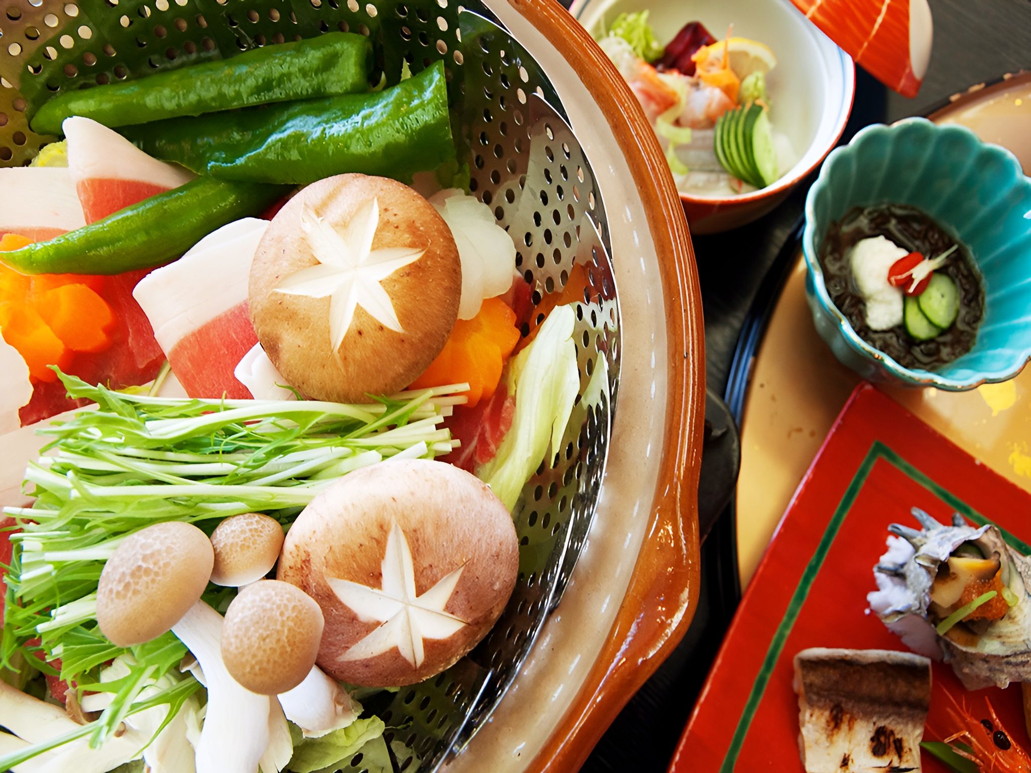 黒豚会席料理一例