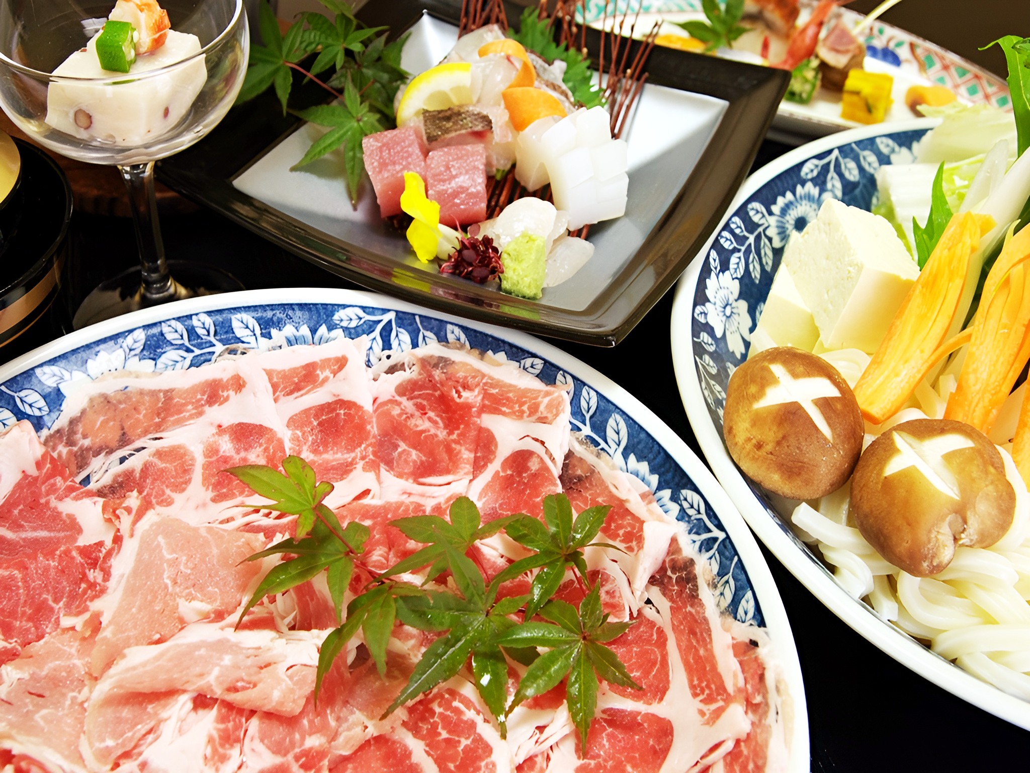 鹿児島黒豚調理一例。