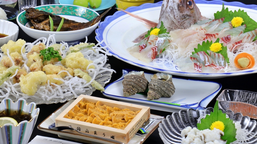 日本一旨い！由良港の特選ウニを旬の海鮮会席でご堪能♪1泊2食付 