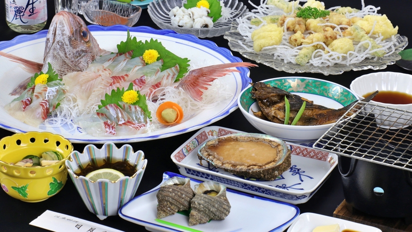 【この価格で！？】アワビ＆伊勢海老！海の２大味覚付海鮮会席プラン★ 1泊2食