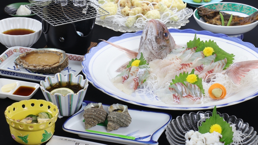 【★獲れたて！新鮮アワビ付★】食べ方は「おつくり」or「踊り焼き」をチョイス