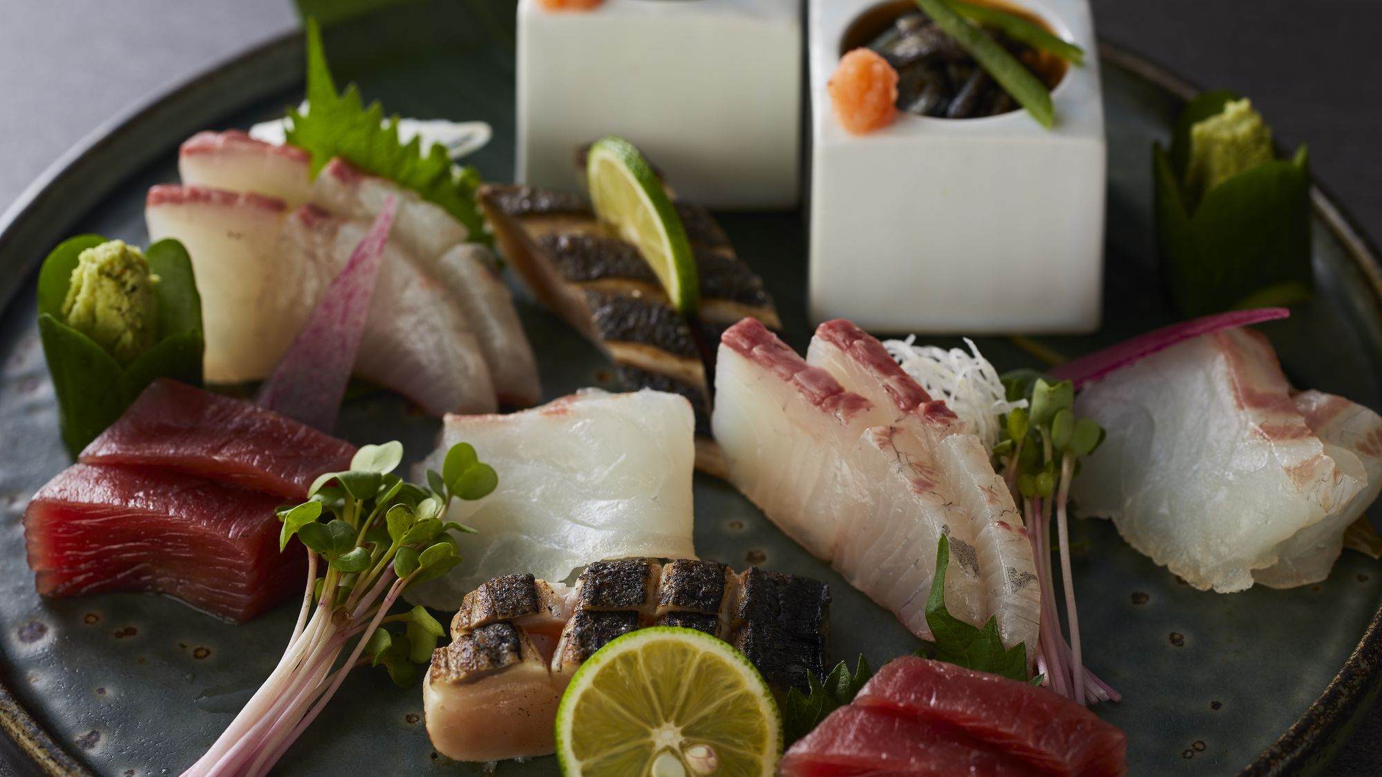 【土地の恵み会席】冬(2025年12月～2026年2月)お造り 海の幸いろいろ